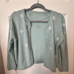 Vintage Cashmere Hand Beaded Cardigan